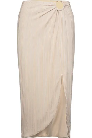 Guess Cristina Midi Skirt Polvipituinen Hame Beige
