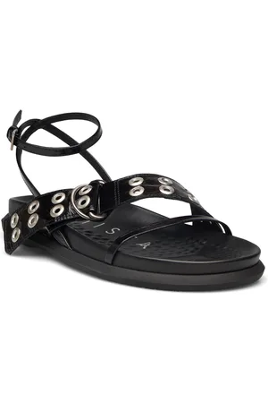 Miista Zilda Black Sandal Designers Sandals Flat Black