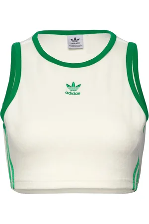 adidas Terry Crop Tank Tops Crop Tops Sleeveless Crop Tops White