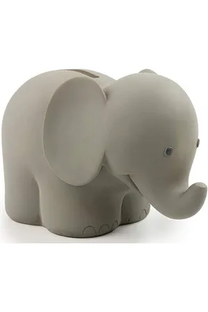 BAMBAM Sparegris Elefant I Gaveæske Home Kids Decor Storage Piggy Banks Grey