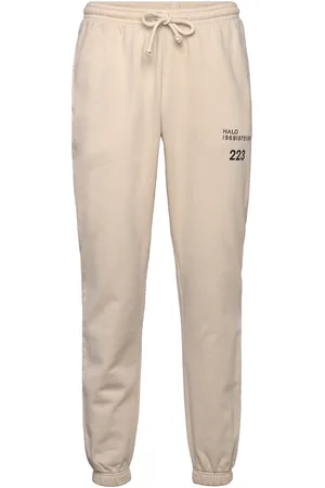 Black Halo Cotton Sweatpant Sport Sweatpants Beige