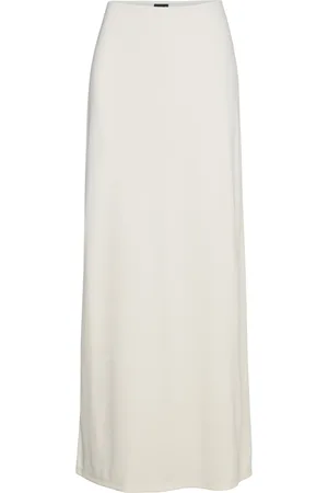 Gina Tricot Low Waist Maxi Skirt Pitkä Hame Cream