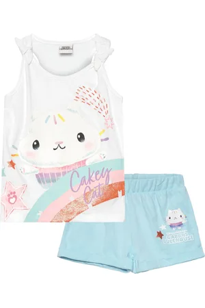 Gabbys Dollhouse Set Debardeur And Short Sets Sets With Short-sleeved T-shirt Blue