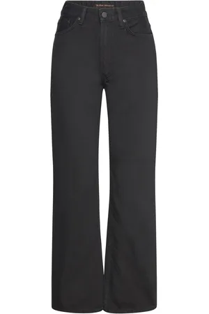 Nudie Jeans Clean Eileen Smooth Black Bottoms Jeans Wide Black