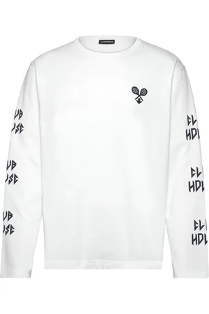 J Lindeberg Camilo Ls Graphic T-Shirt Designers T-shirts Long-sleeved White