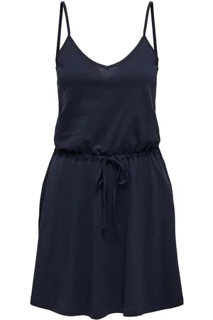 ONLY Onlmay Life Singlet V-Neck Dress Jrs Dresses Slip Dresses Blue