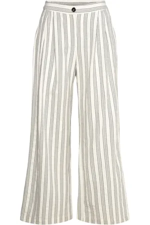 Coster Copenhagen Cc Heart Lina Loose Pants In Linen Bottoms Trousers Straight Leg Multi/patterned