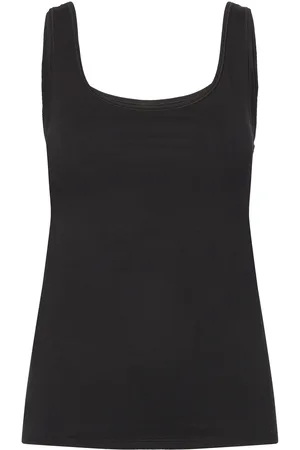 Calida Natural Comfort Tank Top Tops T-shirts & Tops Sleeveless Black