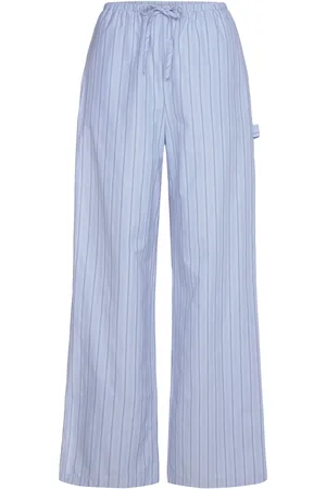 Noella Sally Pants Bottoms Trousers Straight Leg Blue