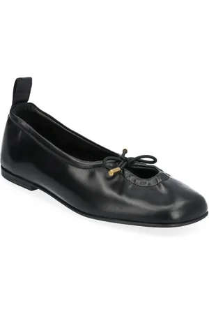 ALOHAS Rosalind Black Leather Ballet Flats Ballerinat Black