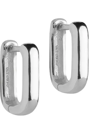 Enamel Square Hoops 12 Mm Accessories Jewellery Earrings Hoops Silver