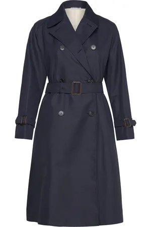 Max Mara Canasta Designers Coats Trench Coats Navy