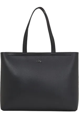 Calvin Klein Minimal Monogram Slim Tote34 Shopper Laukku Black