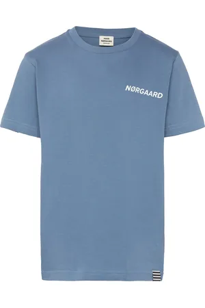 Mads Norgaard Printed Tee Thorlino Tee Tops T-shirts Short-sleeved Blue