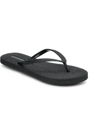 Rosemunde Flip Flops With Glitter Strap Shoes Summer Shoes Sandals Flip Flops Black