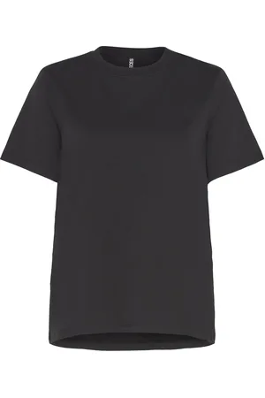 Pieces® Pcria Ss Solid Tee Jrs Noos Bc Tops T-shirts & Tops Short-sleeved Black