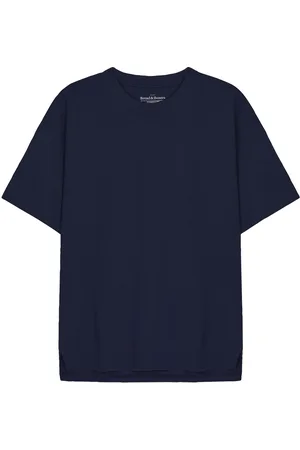 Bread & Boxers Heavy Tee Tops T-shirts Short-sleeved Navy