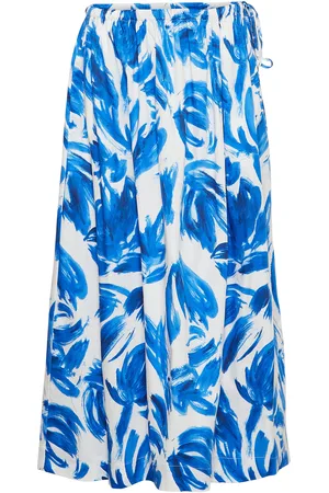 MSCH Mschsinaia Diselle Skirt Aop Polvipituinen Hame Blue
