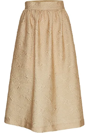 MSCH Mschaldis Skirt Polvipituinen Hame Beige