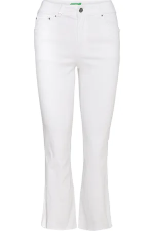 Benetton Trousers Bottoms Jeans Flares White