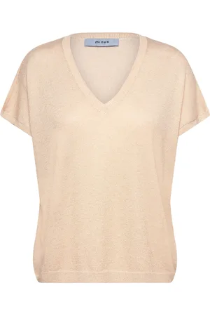 Minus Mscarlina Batsleeve Knit Tee Tops T-shirts & Tops Short-sleeved Orange