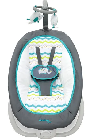 Asalvo Baby Bouncer Fold Elephant, Aqua Baby & Maternity Baby Chairs & Accessories Grey