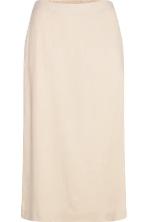 VERO MODA Vmmymilo Hw 7/8 Skirt Wvn Ga Polvipituinen Hame Beige