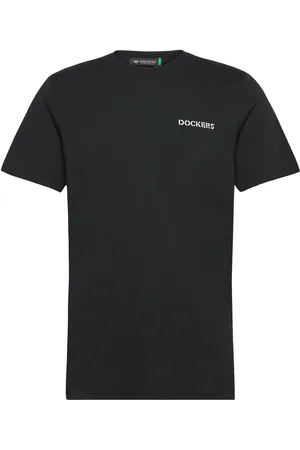 Dockers Graphic Tee Graphic Tops T-shirts Short-sleeved Black
