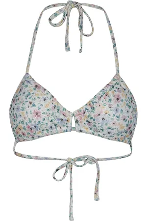 Pieces® Pcasine Shine Bikini Top Sww Swimwear Bikinis Bikini Tops Triangle Bikinitops Cream