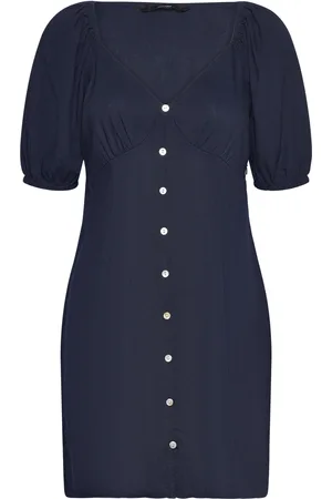 VERO MODA Vmmymilo 2/4 Short Button Dress Wvn Ga Lyhyt Mekko Navy
