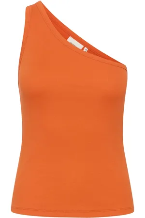 Gestuz Drewgz Shoulder Tops T-shirts & Tops Sleeveless Orange