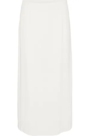 VERO MODA Vmmymilo Hw 7/8 Skirt Wvn Ga Polvipituinen Hame White