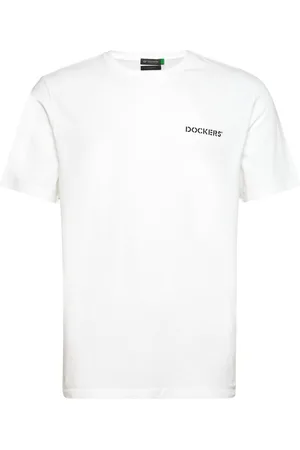 Dockers Graphic Tee Graphic Tops T-shirts Short-sleeved White