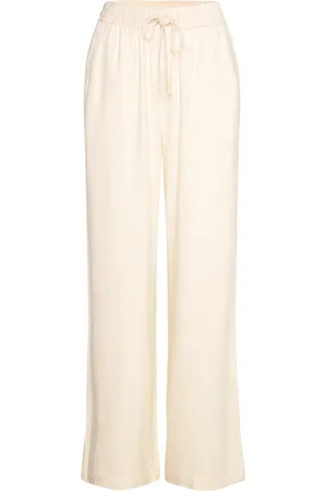 soyaconcept Sc-Alema Bottoms Trousers Wide Leg Cream