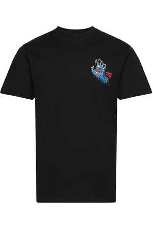 Santa Cruz Melting Hand Tops T-shirts Short-sleeved Black
