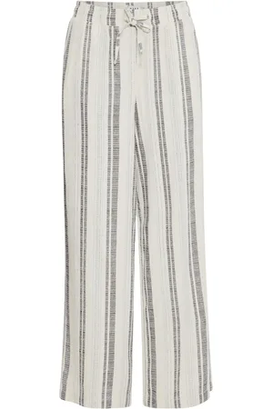 Ichi Ihlino Pa2 Fl Bottoms Trousers Wide Leg Black
