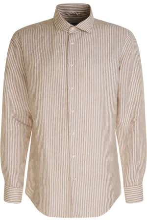 Seidensticker Cityhemden 1/1 Arm Tops Shirts Casual Beige