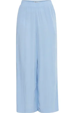 Ichi Ihmarrakech So Pa Bottoms Trousers Wide Leg Blue