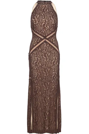 Guess New Liza Dress Maksimekko Juhlamekko Brown
