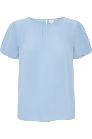 Ichi Ihmarrakech So Ss7 Tops Blouses Short-sleeved Blue