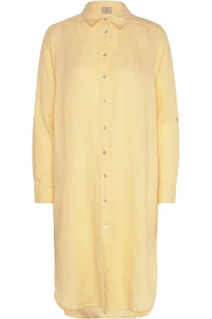 Brandtex B. Copenhagen Casual Dress Tops Shirts Long-sleeved Yellow