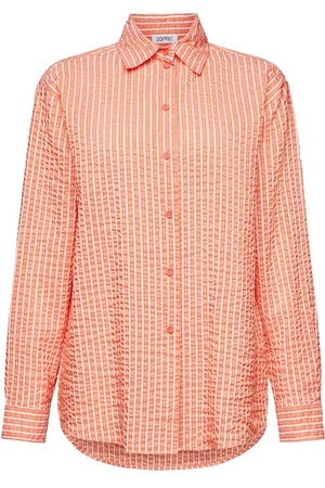 ESPRIT Blouses Woven Tops Shirts Long-sleeved Orange