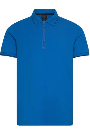 Armani Exchange Polo Tops Polos Short-sleeved Blue