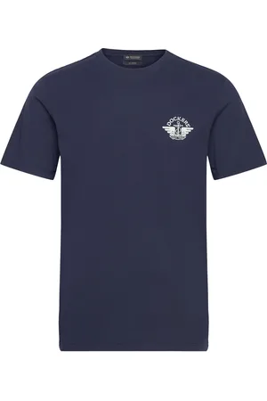 Dockers Graphic Tee Graphic Tops T-shirts Short-sleeved Blue