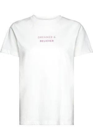 Saint Tropez Ebbasz T-Shirt Tops T-shirts & Tops Short-sleeved White