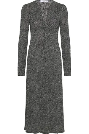 MANGO Printed Bow Dress Polvipituinen Mekko Black