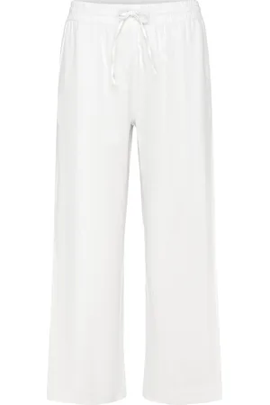Freequent Fqlava-Ankle-Pa Bottoms Trousers Wide Leg White