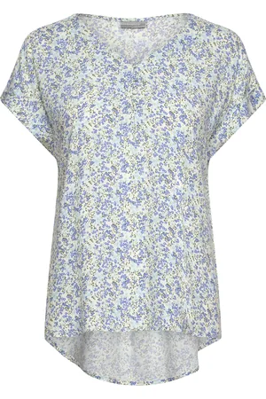 FRANSA Frrelax Bl 1 Tops Blouses Short-sleeved Blue