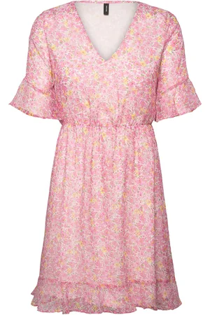 VERO MODA Vmsmilla 2/4 Short Dress Wvn Ga Lyhyt Mekko Pink