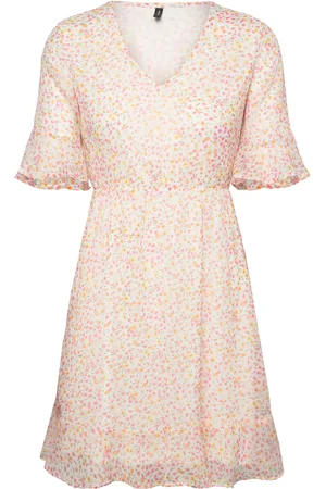 VERO MODA Vmsmilla 2/4 Short Dress Wvn Ga Lyhyt Mekko Orange